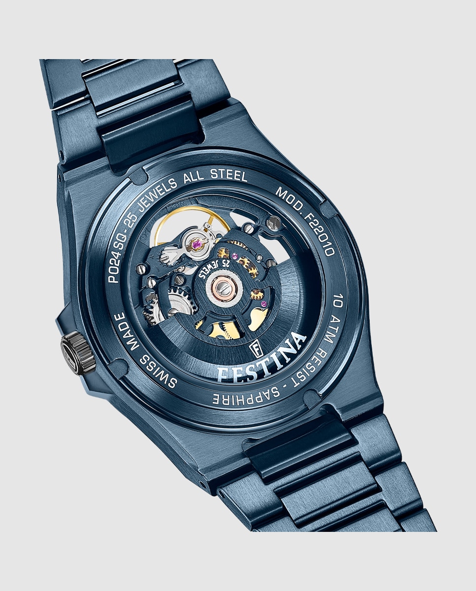 Reloj de hombre f22010/1 swiss made automatico - Festina - Azul Azul-3