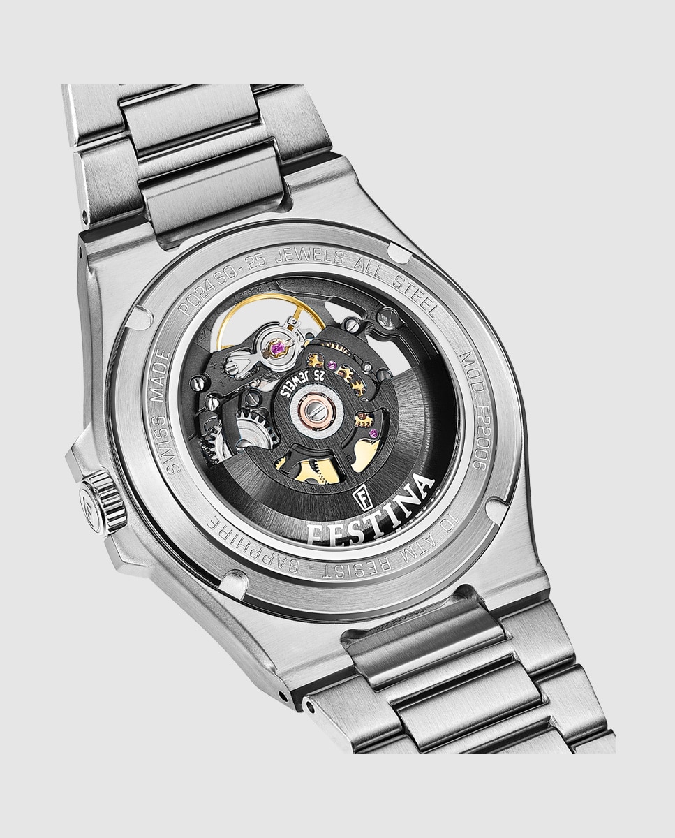 Reloj de hombre f22006/4 swiss made automatico - Festina - Plateado Plateado-3