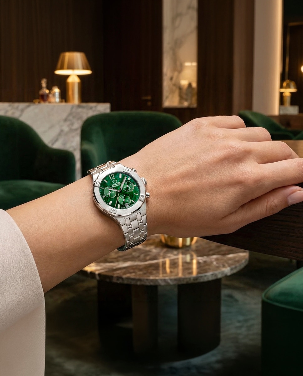 Reloj de mujer j1053/4 diplomatic de acero plateado Plateado Jaguar Plateado-6