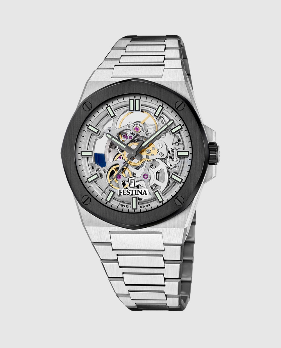 Reloj de hombre f22008/1 swiss made automatico - Festina - Plateado Plateado-1