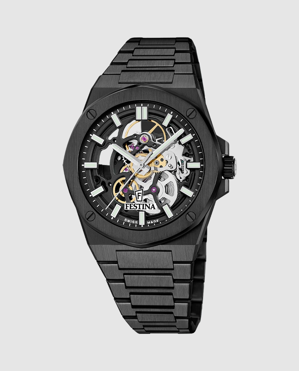 Reloj de hombre f22014/1 swiss made automatico - Festina - Negro Negro-1