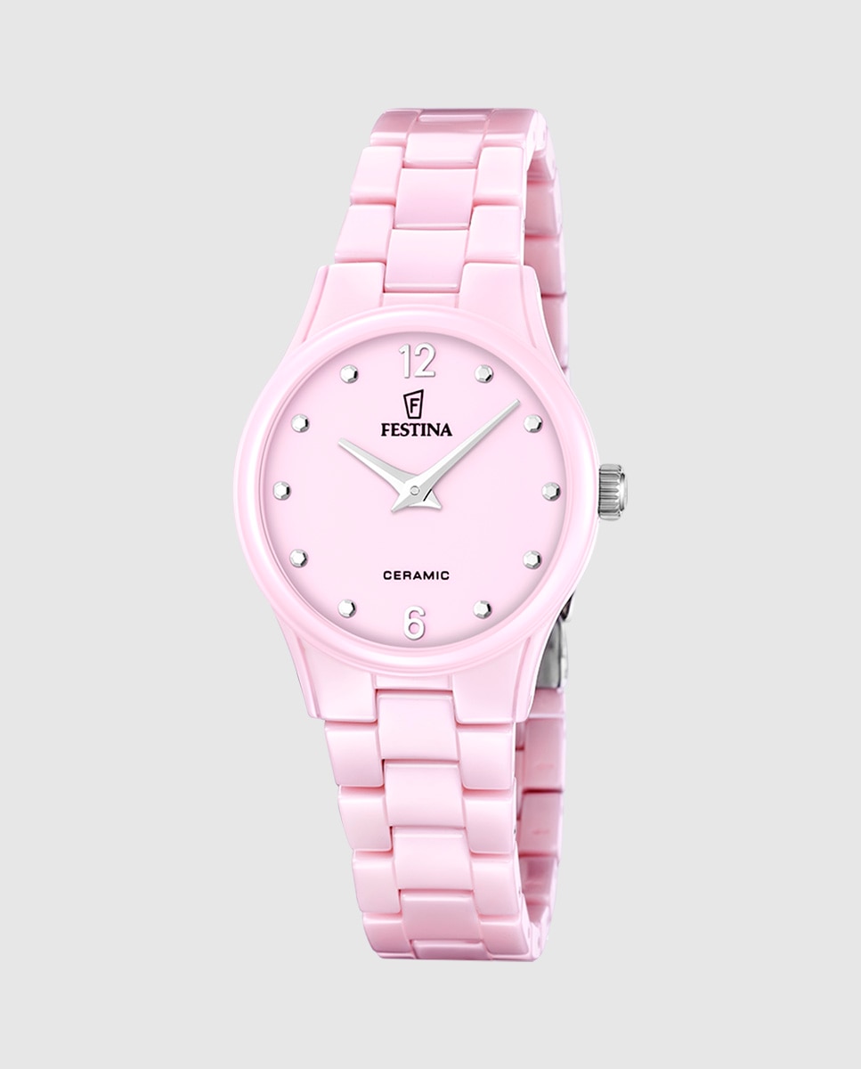 Reloj analógico de mujer f20751 2 ceramic de cerámica rosa - Festina - Rosa claro Rosa claro-1