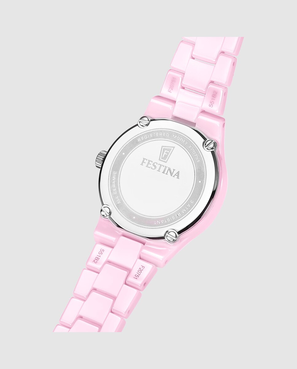 Reloj analógico de mujer f20751 2 ceramic de cerámica rosa - Festina - Rosa claro Rosa claro-4