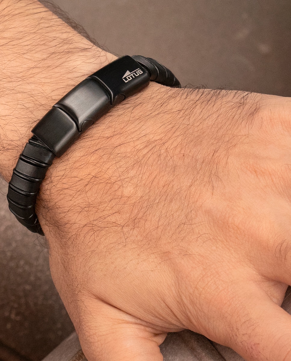 Pulsera de hombre lotus style ls2534-2/1 urban man acabado mate - Negro Negro-2