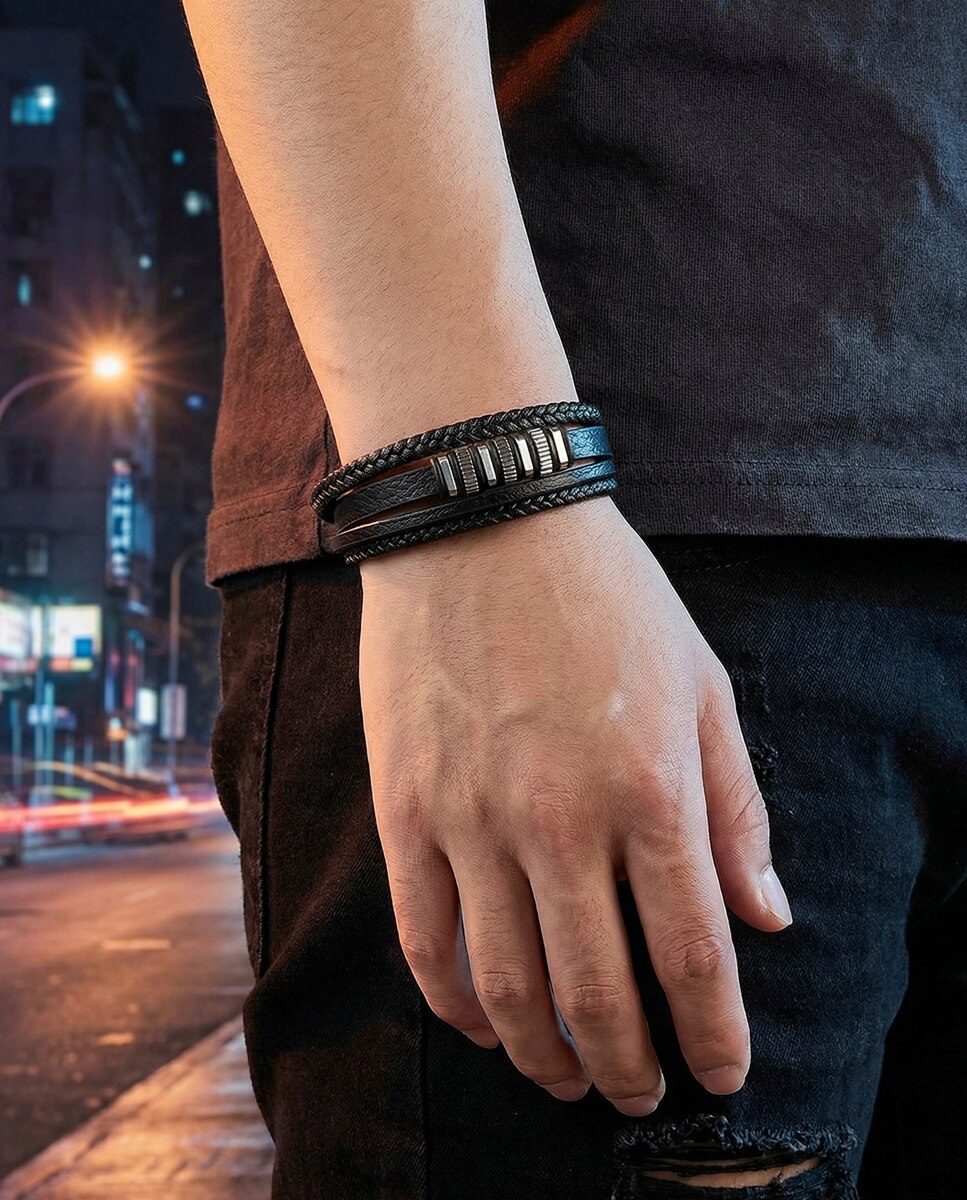 Pulsera de hombre lotus style ls2591-2/1 iron road acabado mate - Plata Plata-2
