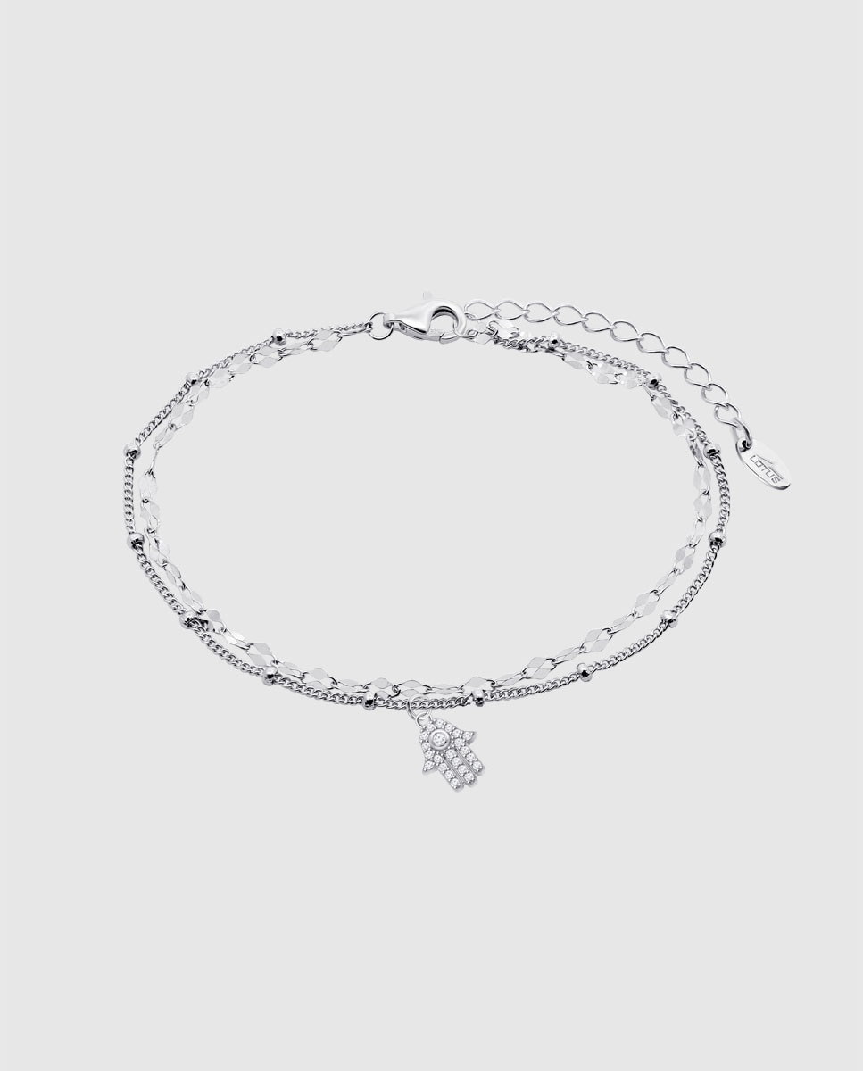 Pulsera lotus silver lp3938-2/1 trendy de plata acabado brillo con circonita - Blanco Blanco-1