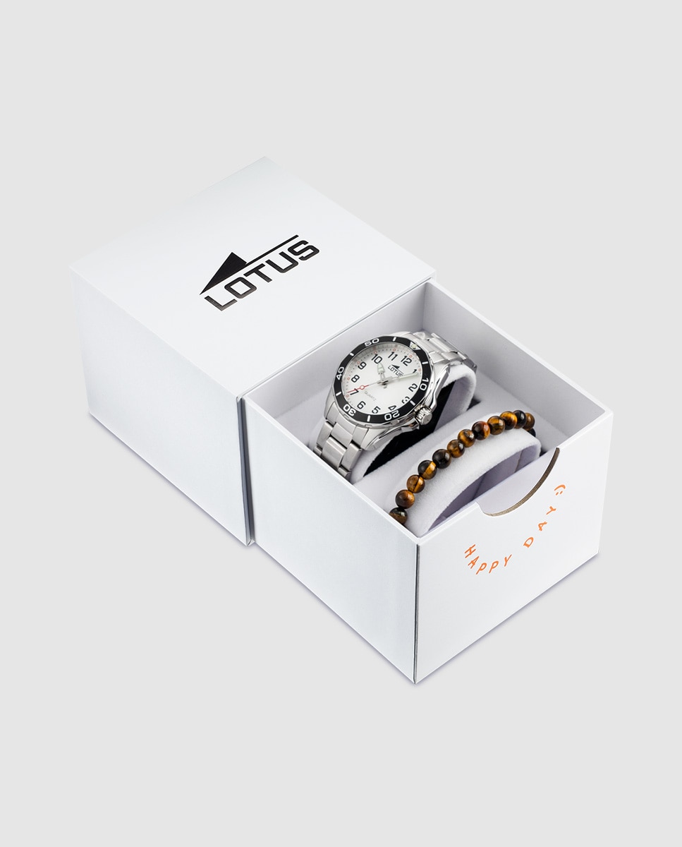 Imagen 0 de Reloj infantil 18860/4 junior collection de acero plata con pulsera de regalo Plata mate