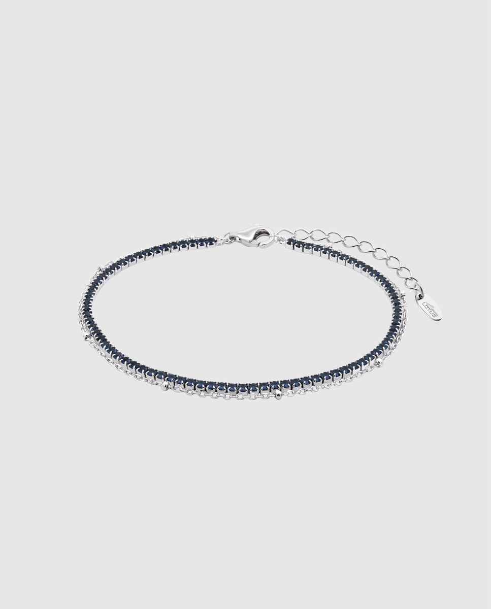 Imagen 0 de Pulsera tennis lotus silver lp3181-2 5 glam de plata acabado brillo con circonita Negro