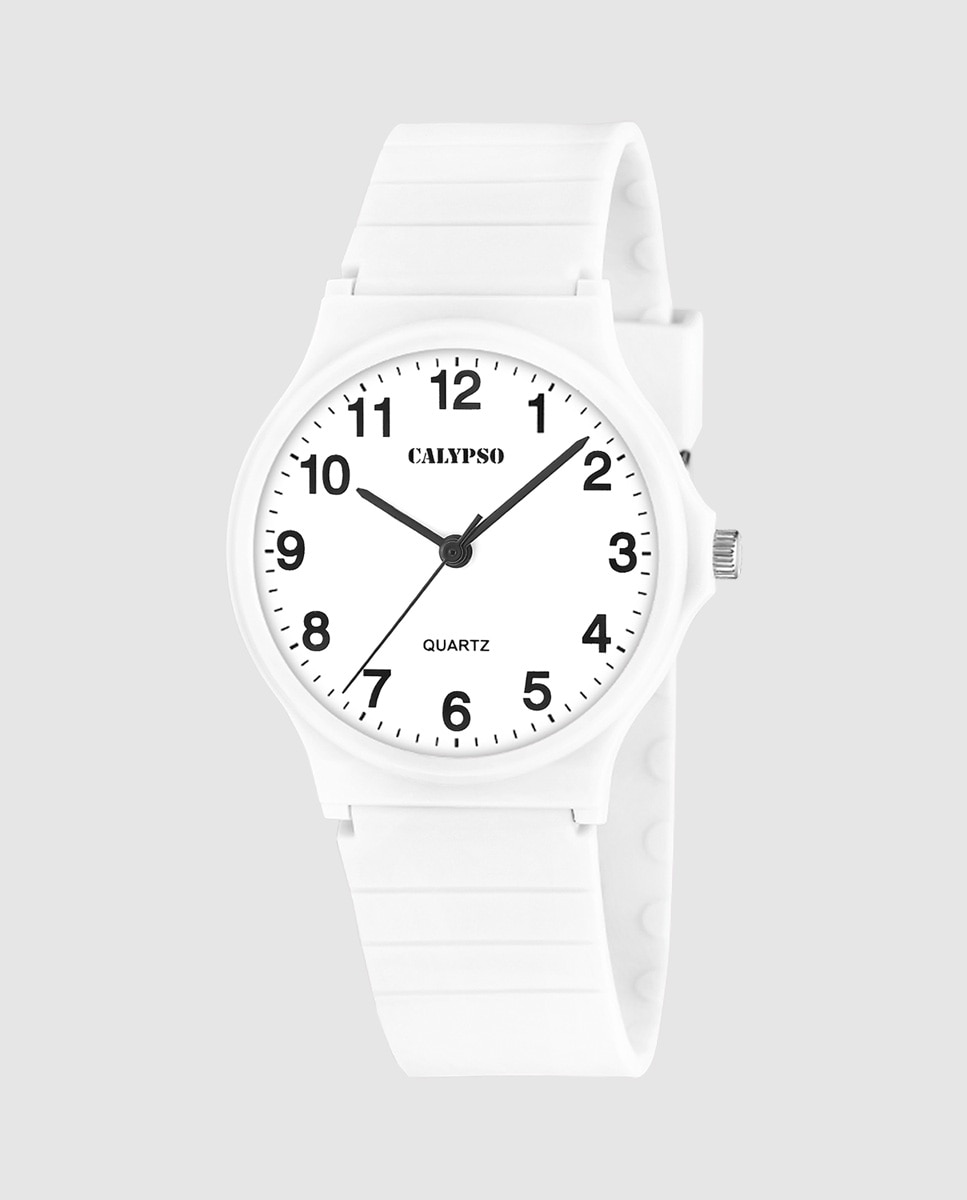 Reloj analógico de mujer K5880 1 Sweet Time de caucho - Calypso - Blanco Blanco-1