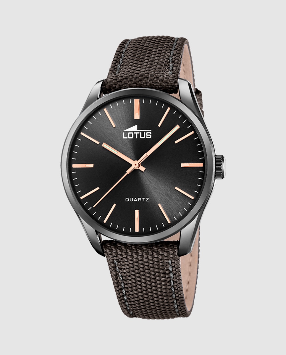 Reloj de hombre 19070 2 minimalist de textil marrón