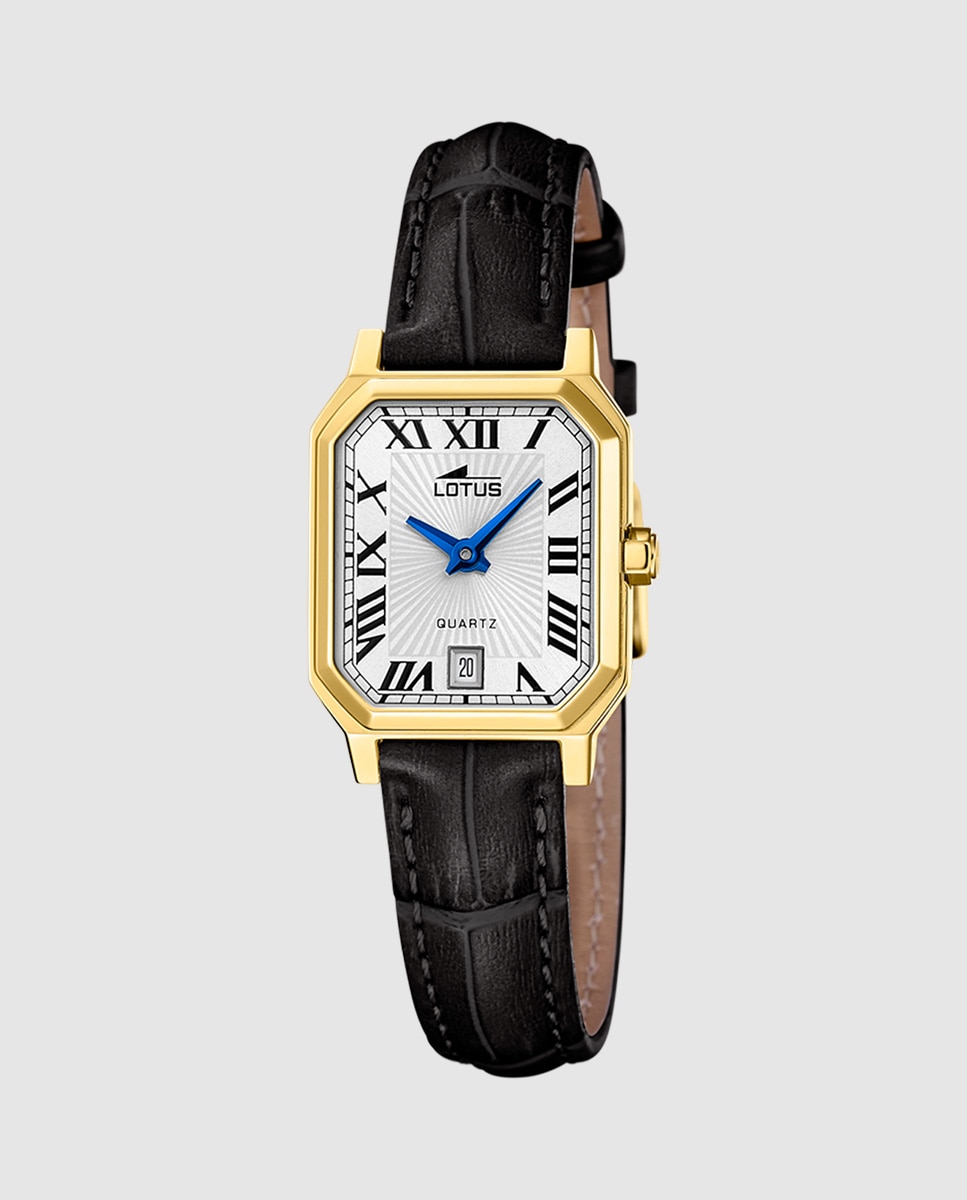 Reloj de mujer 19083/1 square series de piel - LOTUS - Negro Negro-1