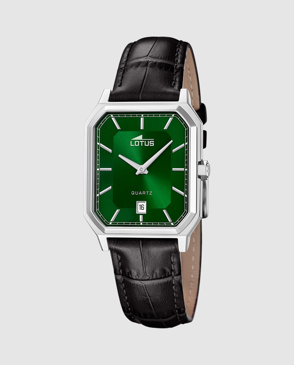Reloj de hombre 19080/3 square series de piel - LOTUS - Negro Negro-1