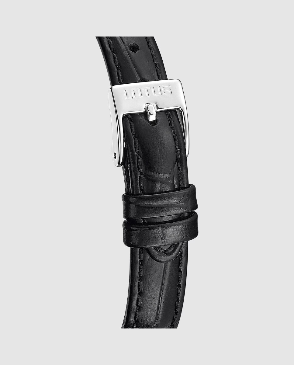 Reloj de mujer 19082/3 square series de piel - LOTUS - Negro Negro-4