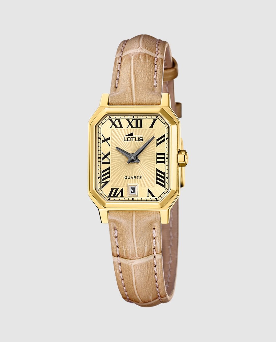 Reloj de mujer 19083/2 square series de piel - LOTUS - Marrón Marrón-1