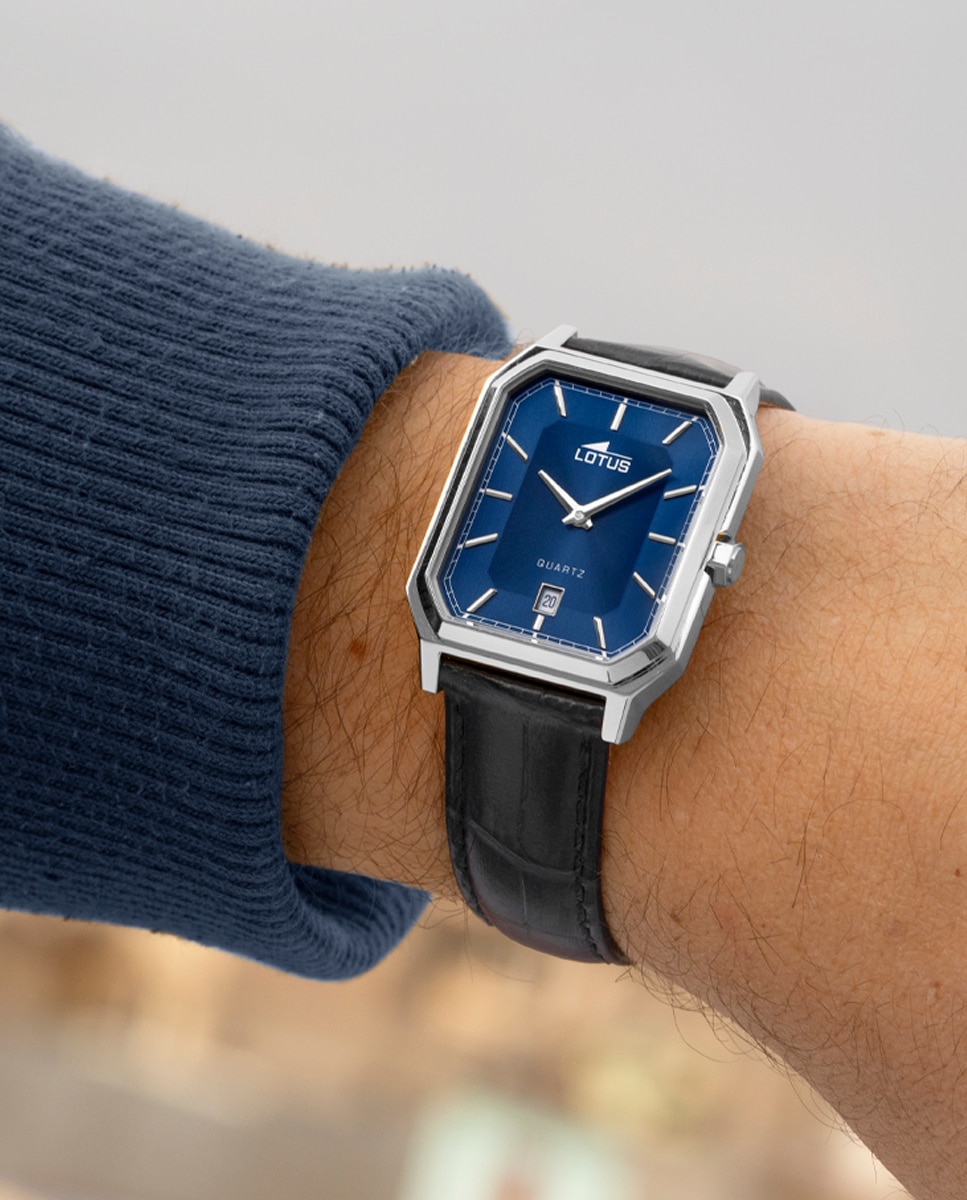 Reloj de hombre 19080/2 square series de piel azul - LOTUS - Azul oscuro Azul oscuro-5