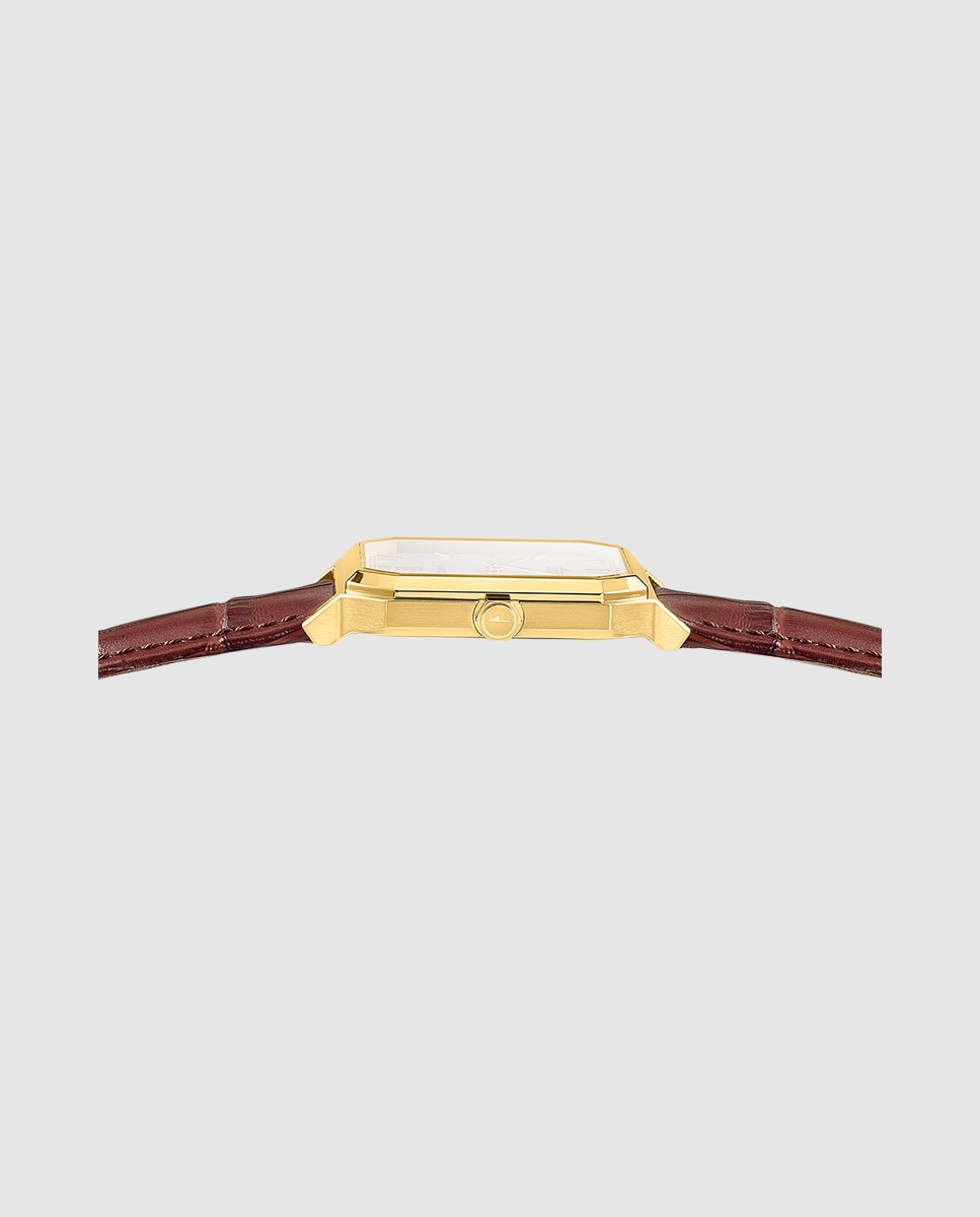 Reloj de hombre 19081/2 square series de piel - LOTUS - Marrón Marrón-2