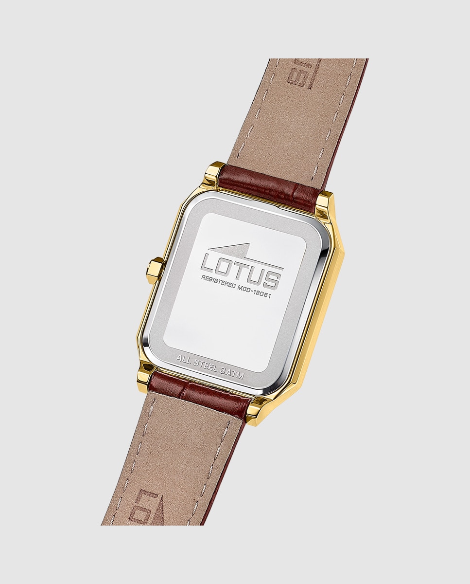 Reloj de hombre 19081/2 square series de piel - LOTUS - Marrón Marrón-3