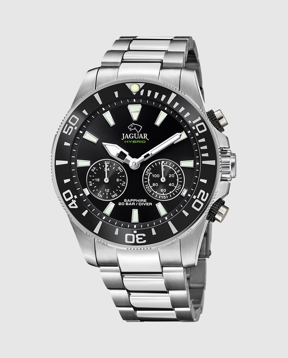 Imagen 0 de Reloj tipo smartwatch de hombre j888 b connected de acero plata Plata