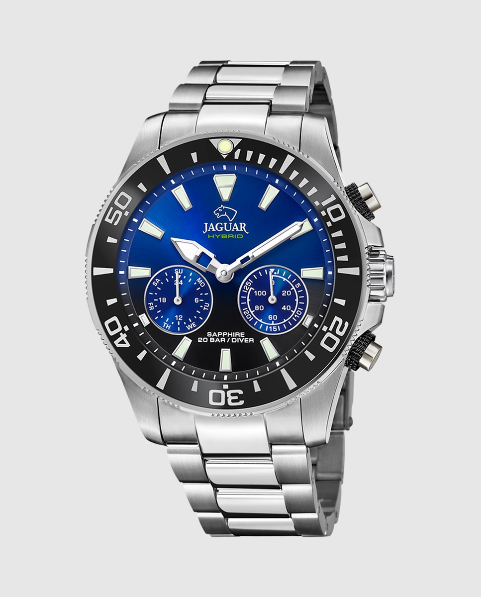 Imagen 0 de Reloj smartwatch de hombre j888 f connected de acero plata Plata