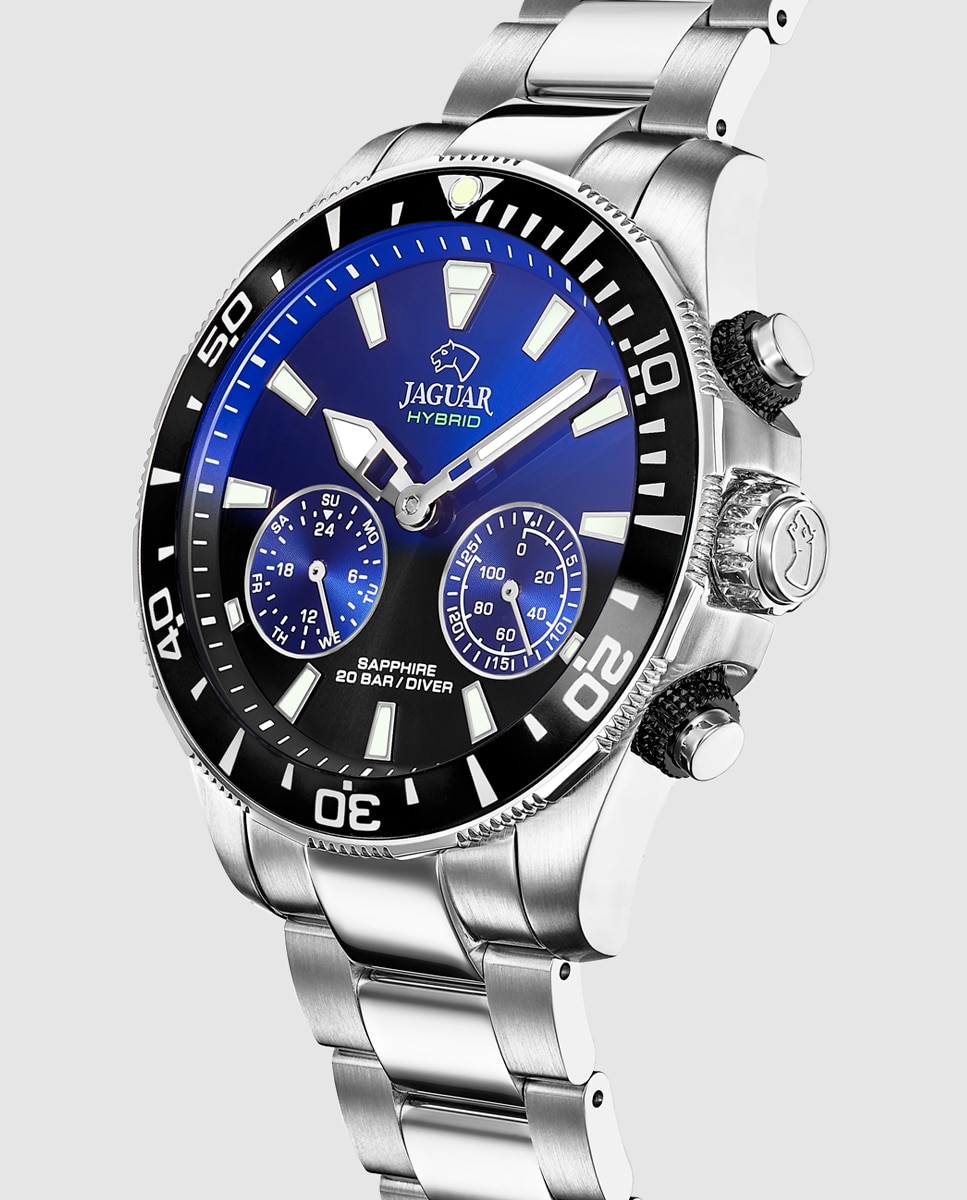 Reloj smartwatch de hombre j888 f connected de acero - Jaguar - Plata Plata-3
