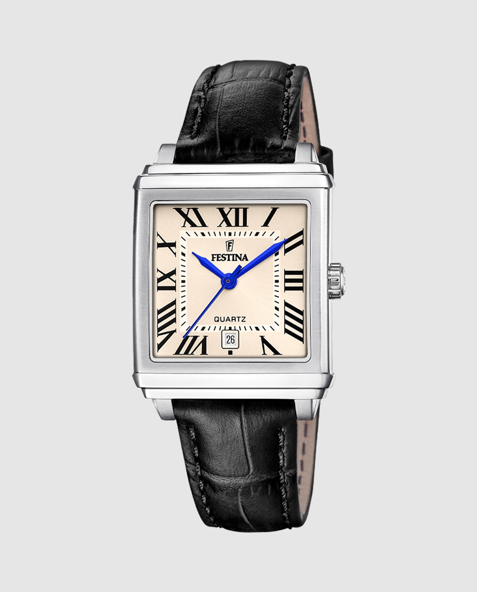 Imagen 0 de Reloj de mujer f20682/7 on the square de piel negro Negro