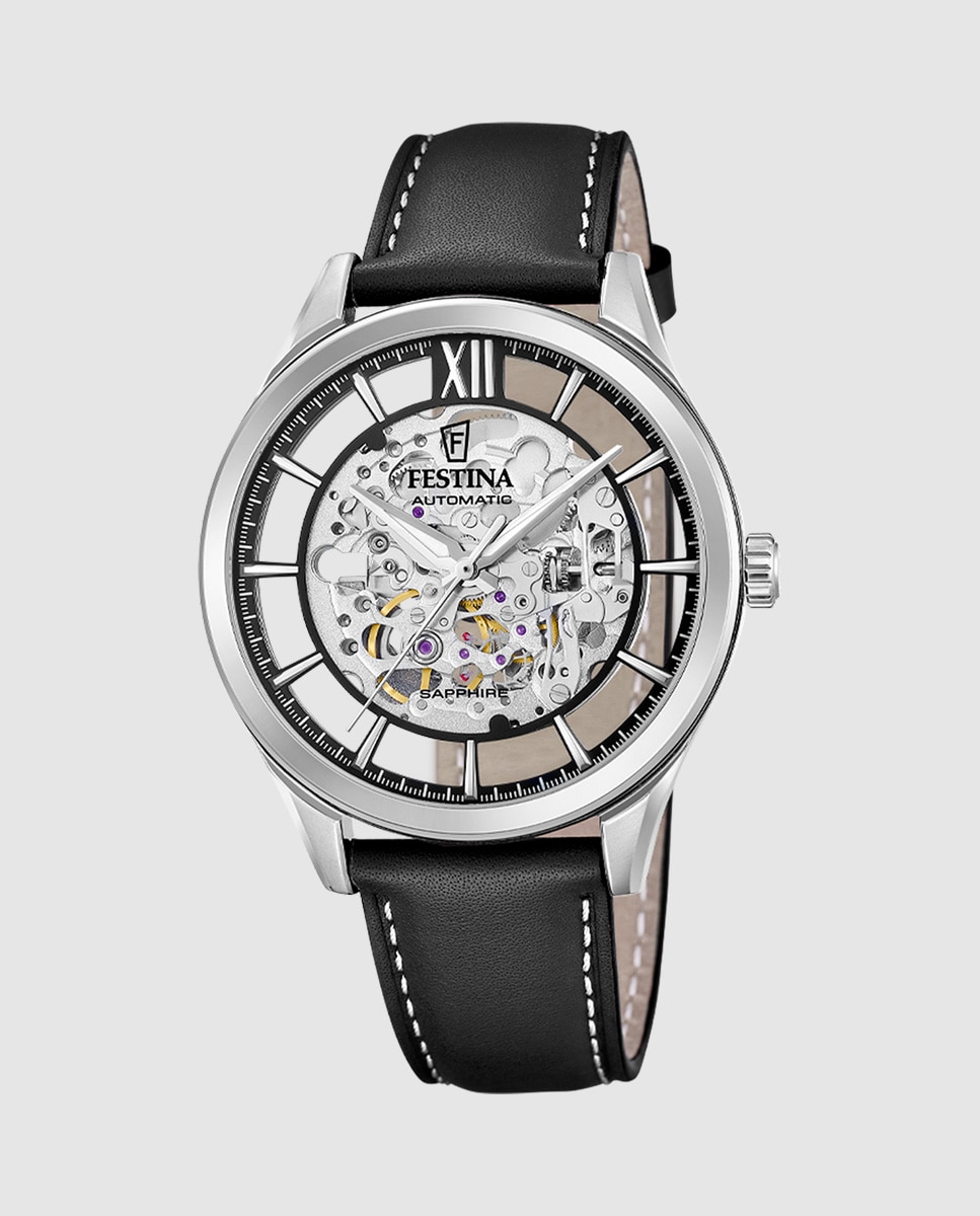 Imagen 1 de Reloj automático de hombre f20793/1 automatico de piel Negro