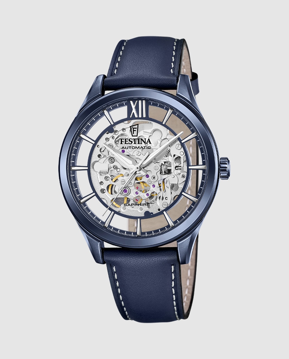 Imagen 1 de Reloj automático de hombre f20795/1 automatico de piel Azul