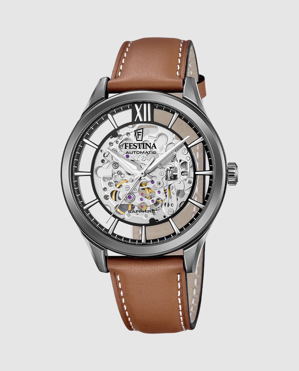 Imagen 1 de Reloj automático de hombre f20794/1 automatico de piel Marrón