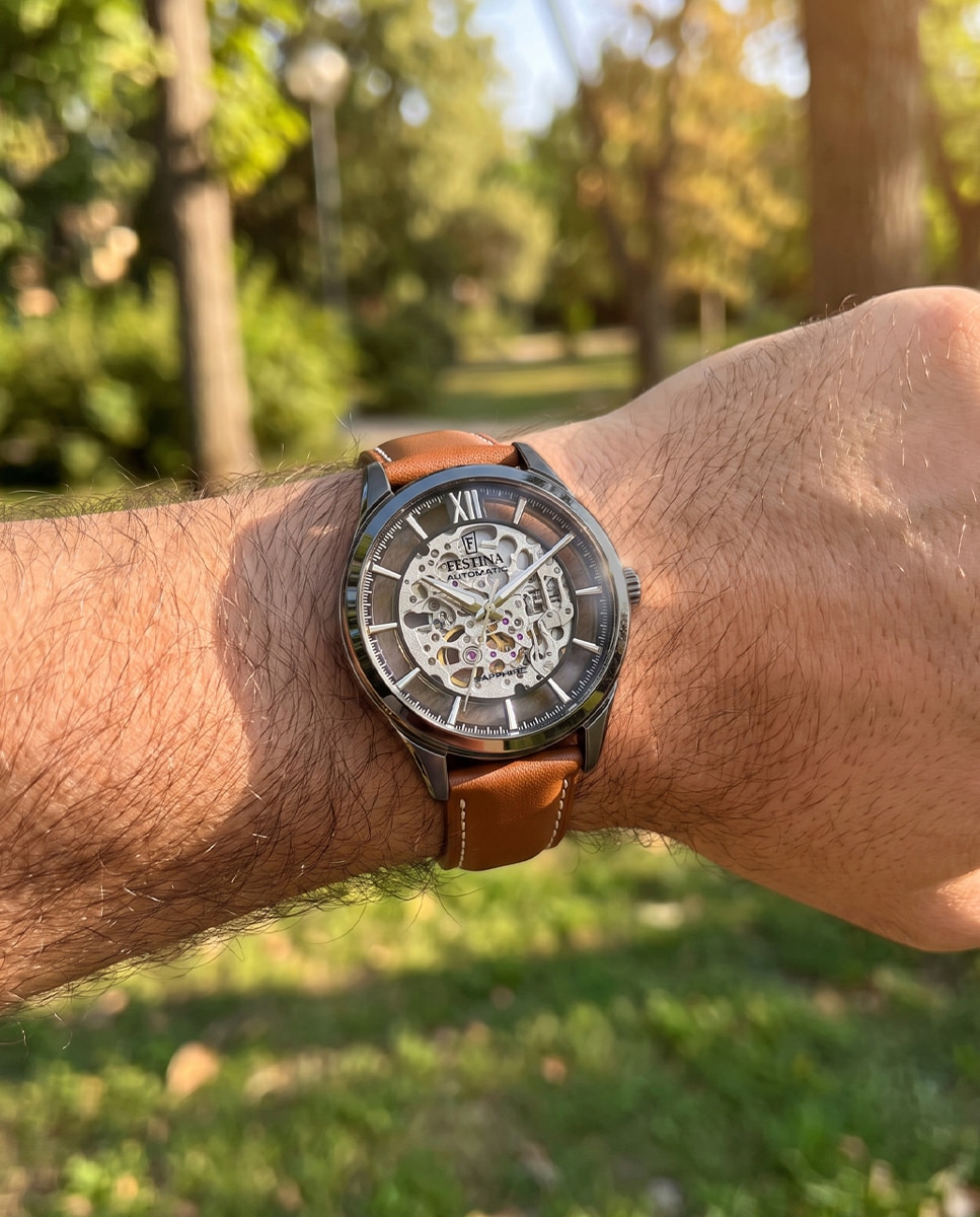 Imagen 2 de Reloj automático de hombre f20794/1 automatico de piel - Festina - Marrón Marrón