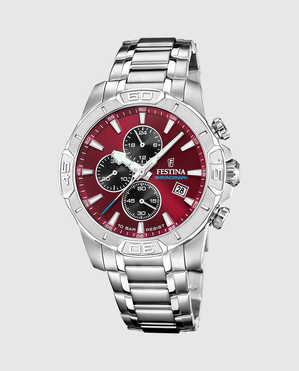 Imagen 1 de Reloj de hombre f20704/7 timeless chronograph de acero inoxidable Plateado