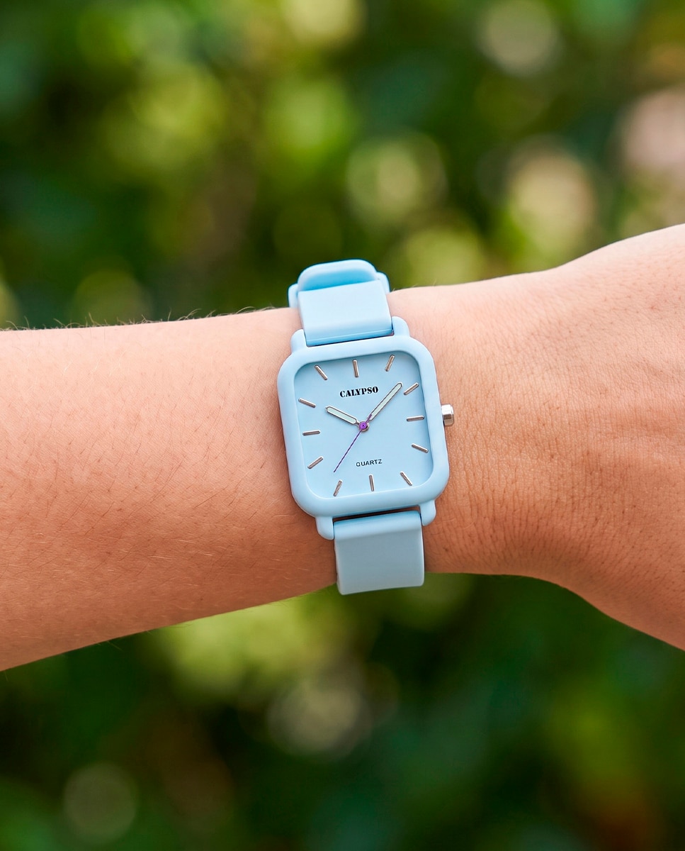 Reloj de mujer k6086/3 trendy de silicona - Calypso - Azul Azul-2