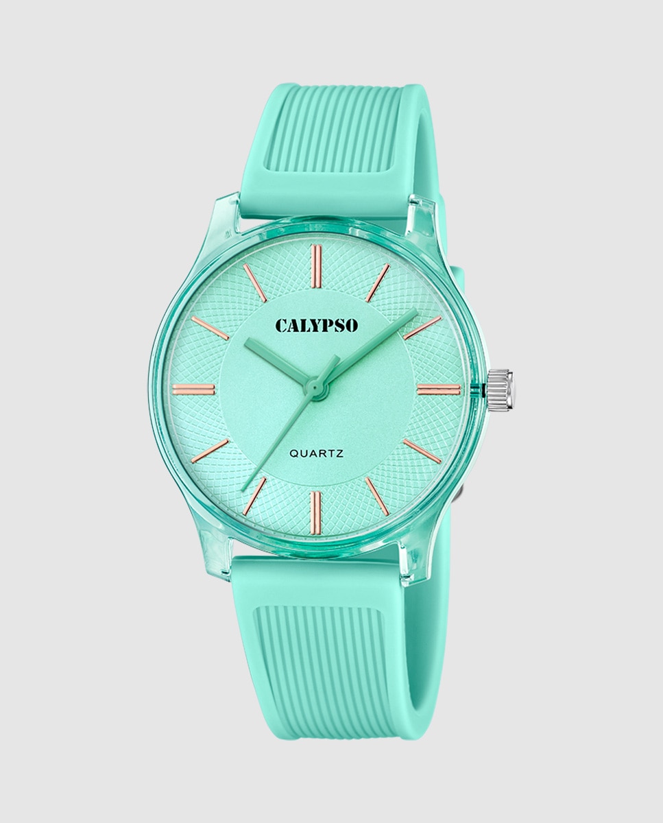 Reloj de mujer k6085/3 trendy de caucho - Calypso - Verde Verde-1