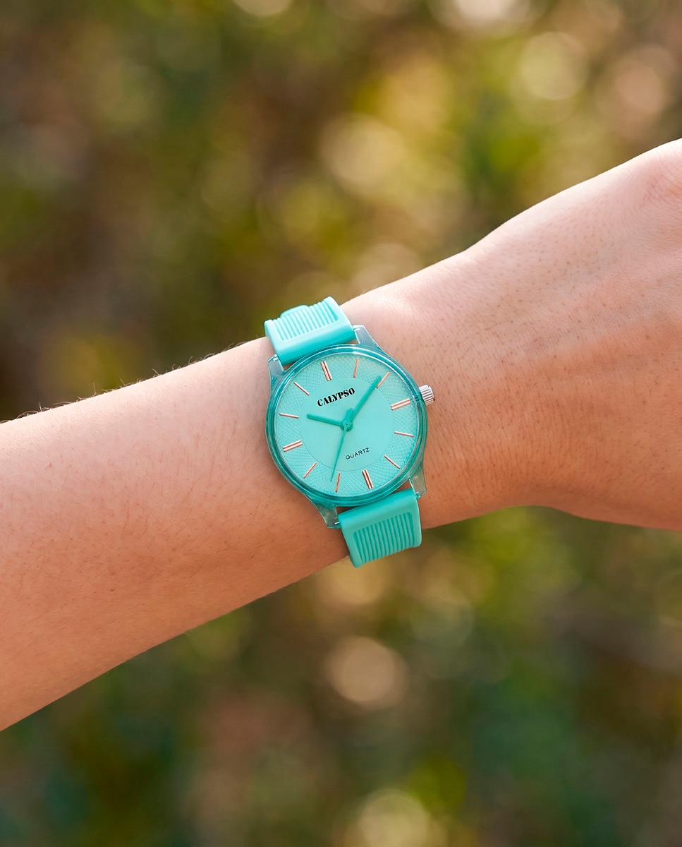 Reloj de mujer k6085/3 trendy de caucho - Calypso - Verde Verde-2