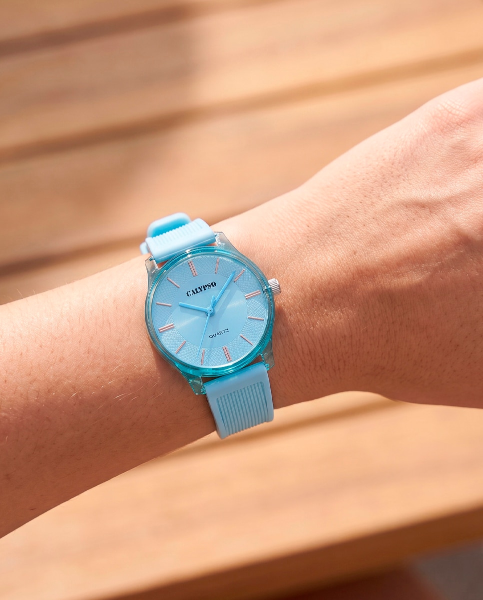 Reloj de mujer k6085/2 trendy de silicona - Calypso - Azul Azul-2