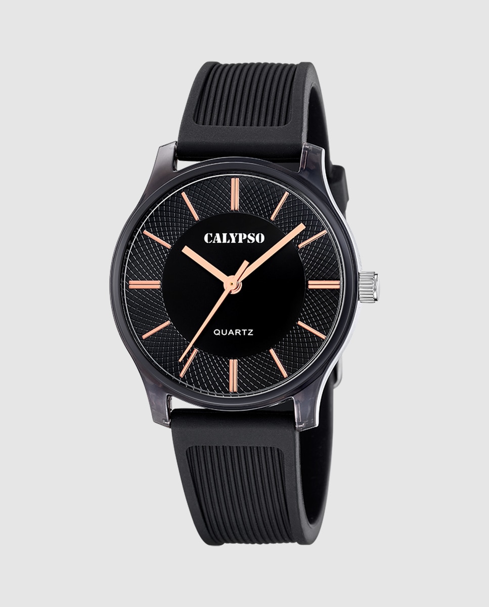 Reloj de mujer k6085/4 trendy de caucho - Calypso - Negro Negro-1