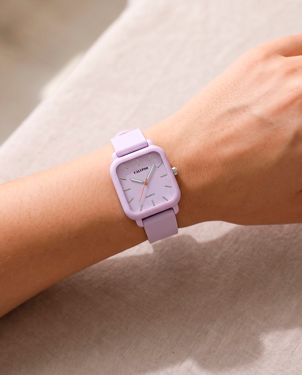 Reloj de mujer k6086/4 trendy de silicona - Calypso - Lila Lila-2