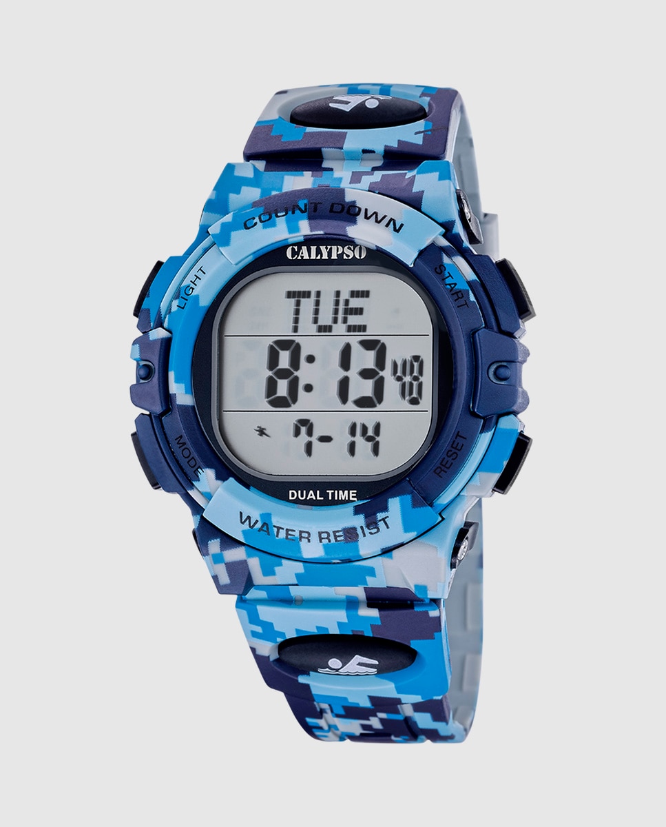 Imagen 0 de Reloj digital de hombre k6073/5 digital crush de caucho Azul