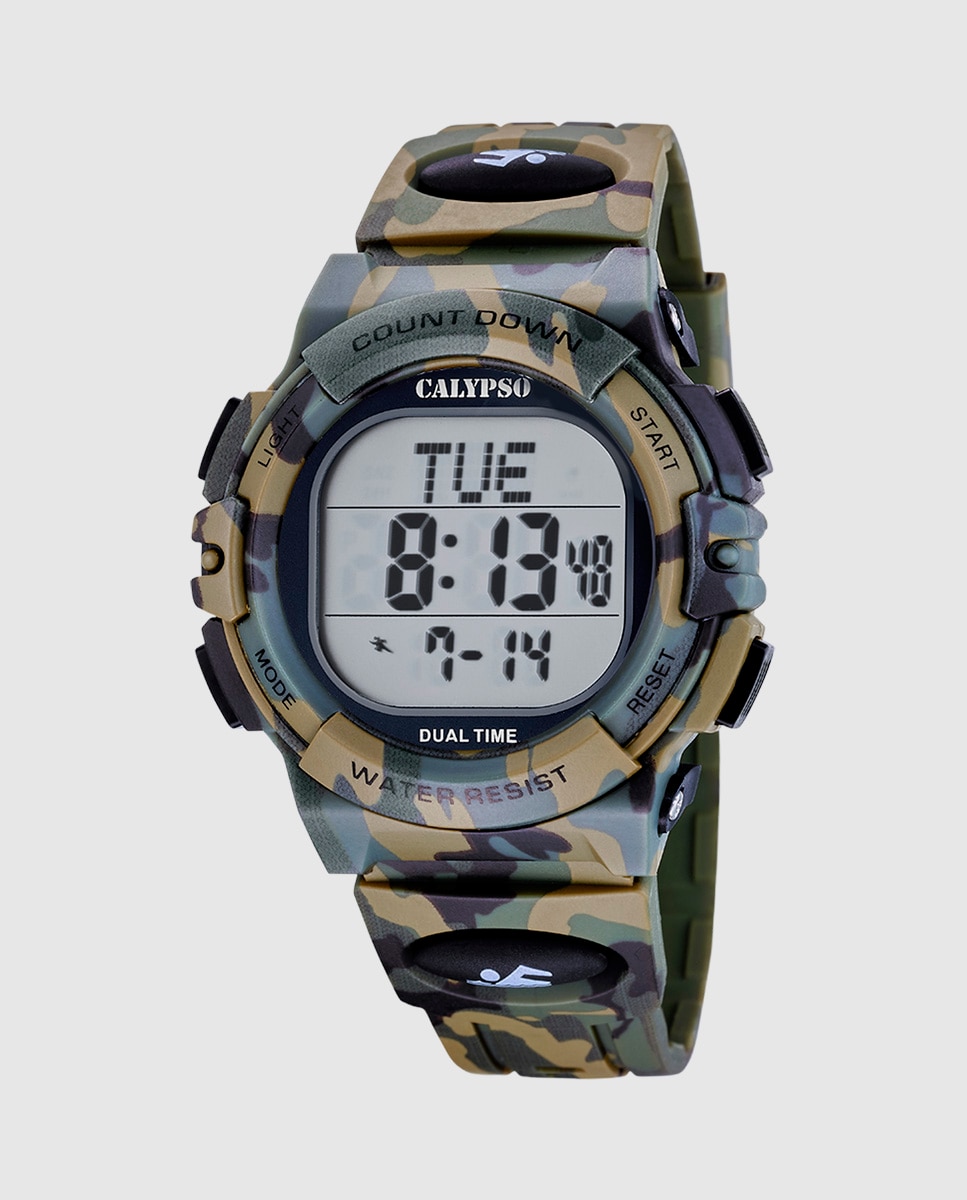 Imagen 0 de Reloj digital de hombre k6073/4 digital crush de caucho Verde