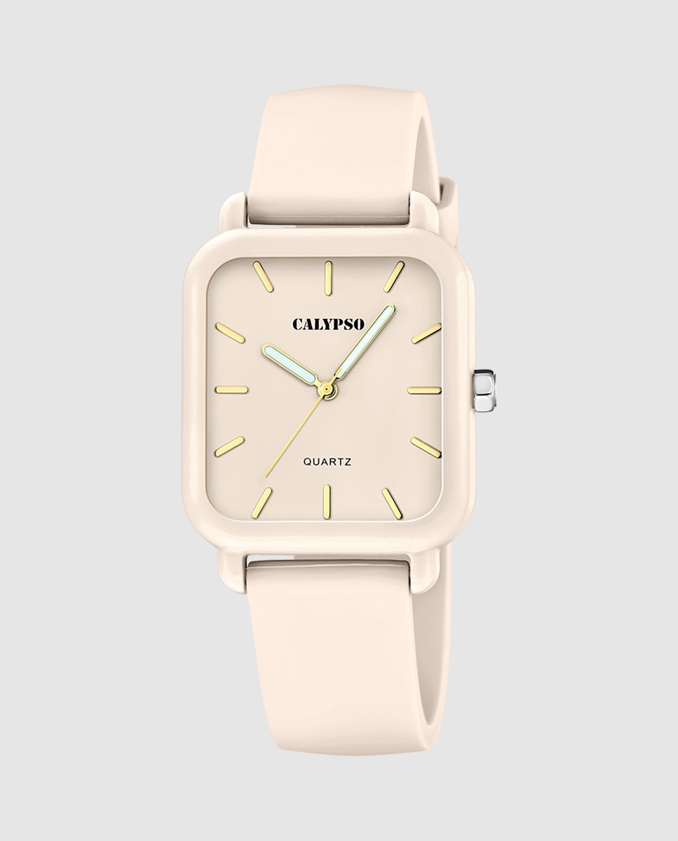 Reloj de mujer k6086/1 trendy de silicona - Calypso - Marrón Marrón-1