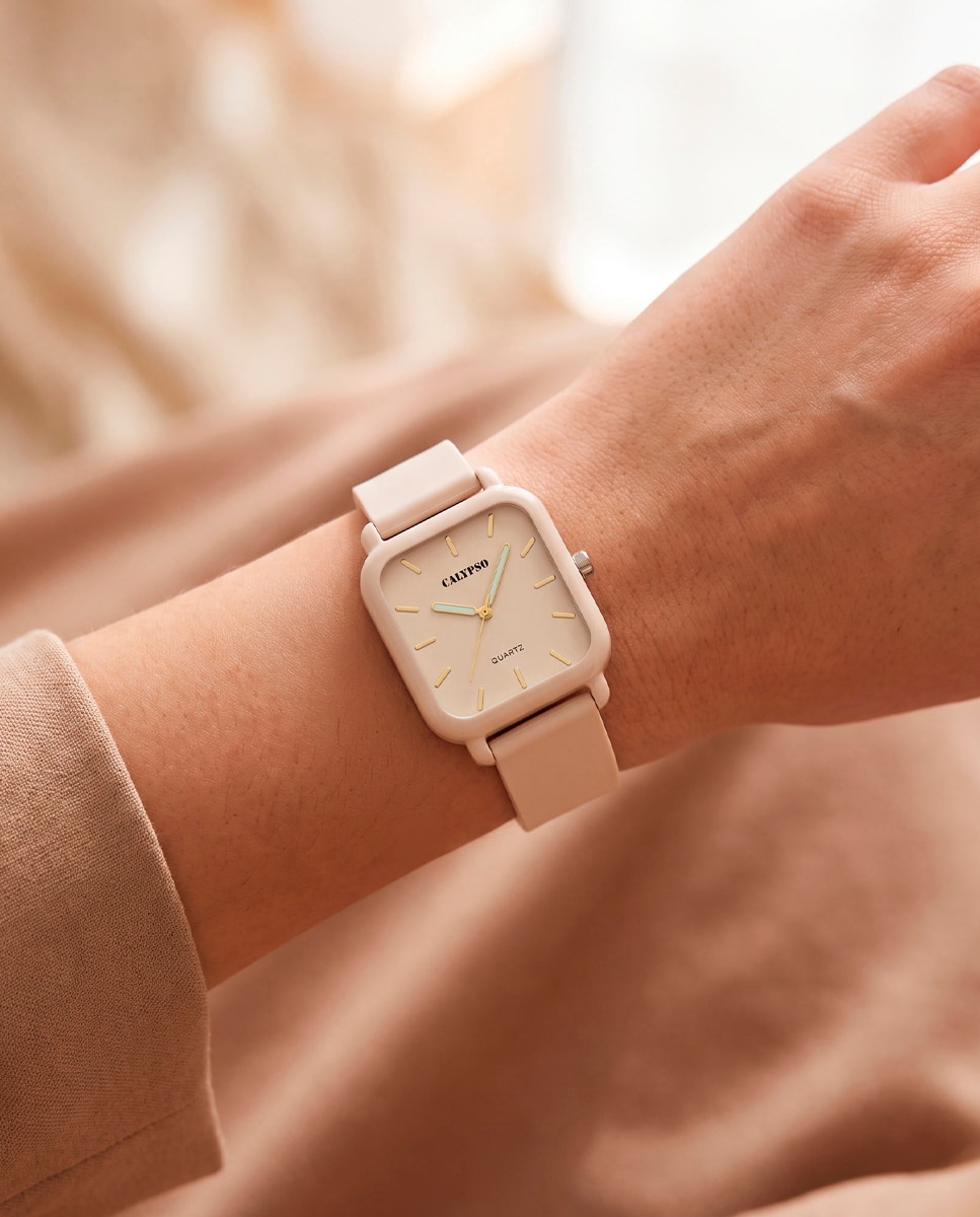 Reloj de mujer k6086/1 trendy de silicona - Calypso - Marrón Marrón-2