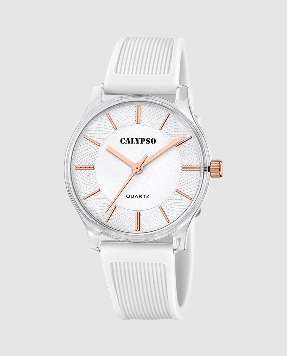 Imagen 0 de Reloj de mujer k6085/1 trendy de silicona Blanco