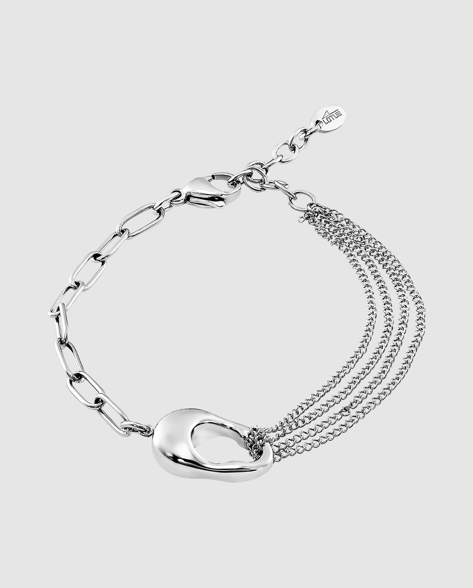 Imagen 1 de Pulsera de eslabones urban woman de acero inoxidable acabado brillo Plata