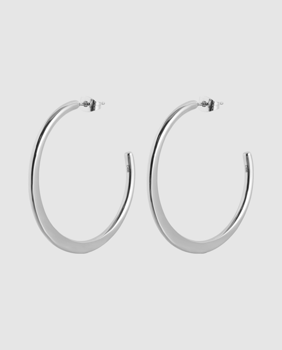 Imagen 1 de Pendientes bliss    de acero inoxidable acabado brillo Plata