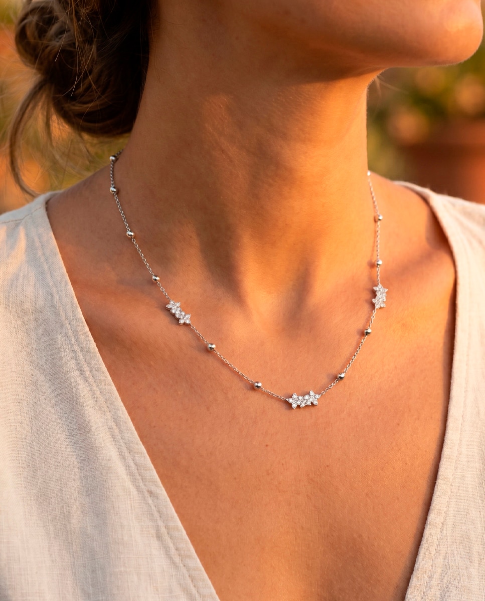 Imagen 2 de Collar bliss de acero inoxidable acabado brillo - LOTUS - Plata Plata