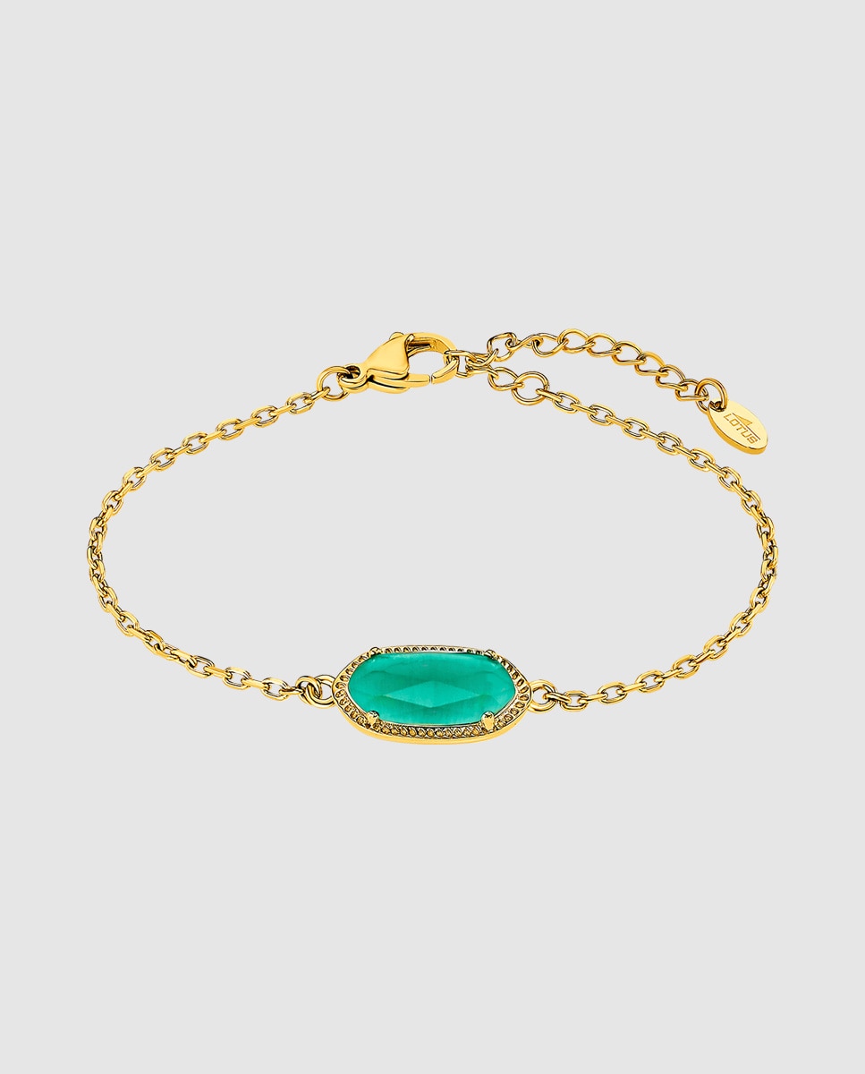 Imagen 1 de Pulsera boho style de acero inoxidable acabado brillo Azul
