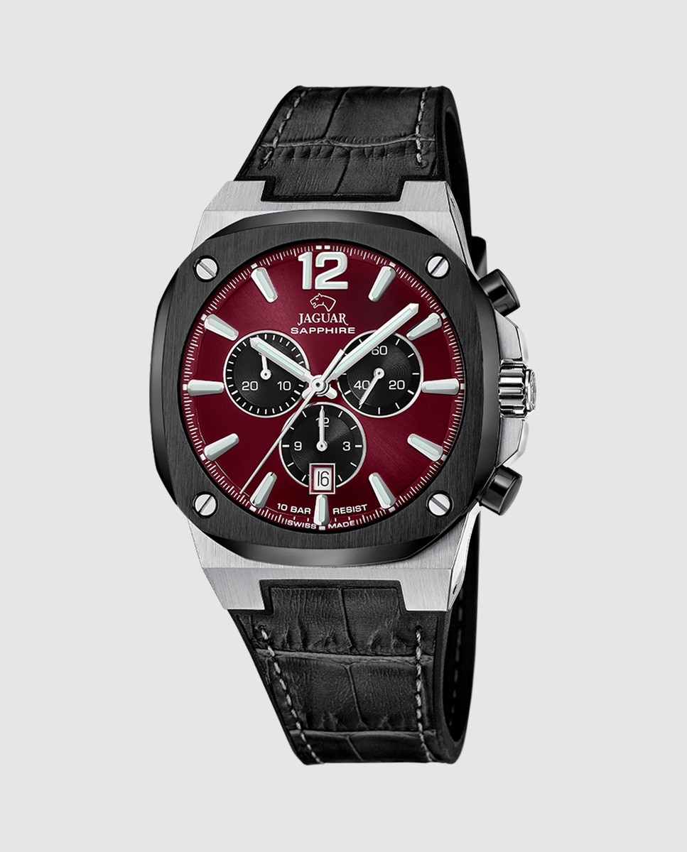 Imagen 1 de Reloj de hombre j1026/6 swiss made rondcarre de caucho Negro