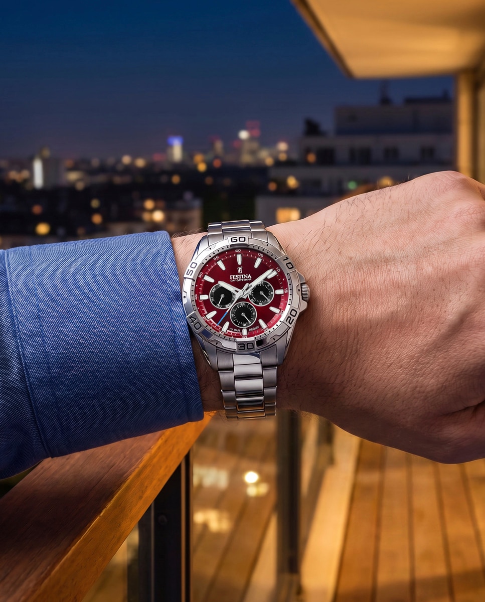 Imagen 3 de Reloj de hombre f20623/9 multifuncion de acero inoxidable - Festina - Plateado Plateado