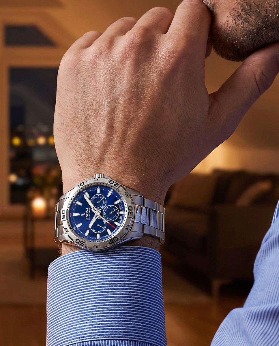 Imagen 3 de Reloj de hombre f20623/7 multifuncion de acero inoxidable - Festina - Plateado Plateado