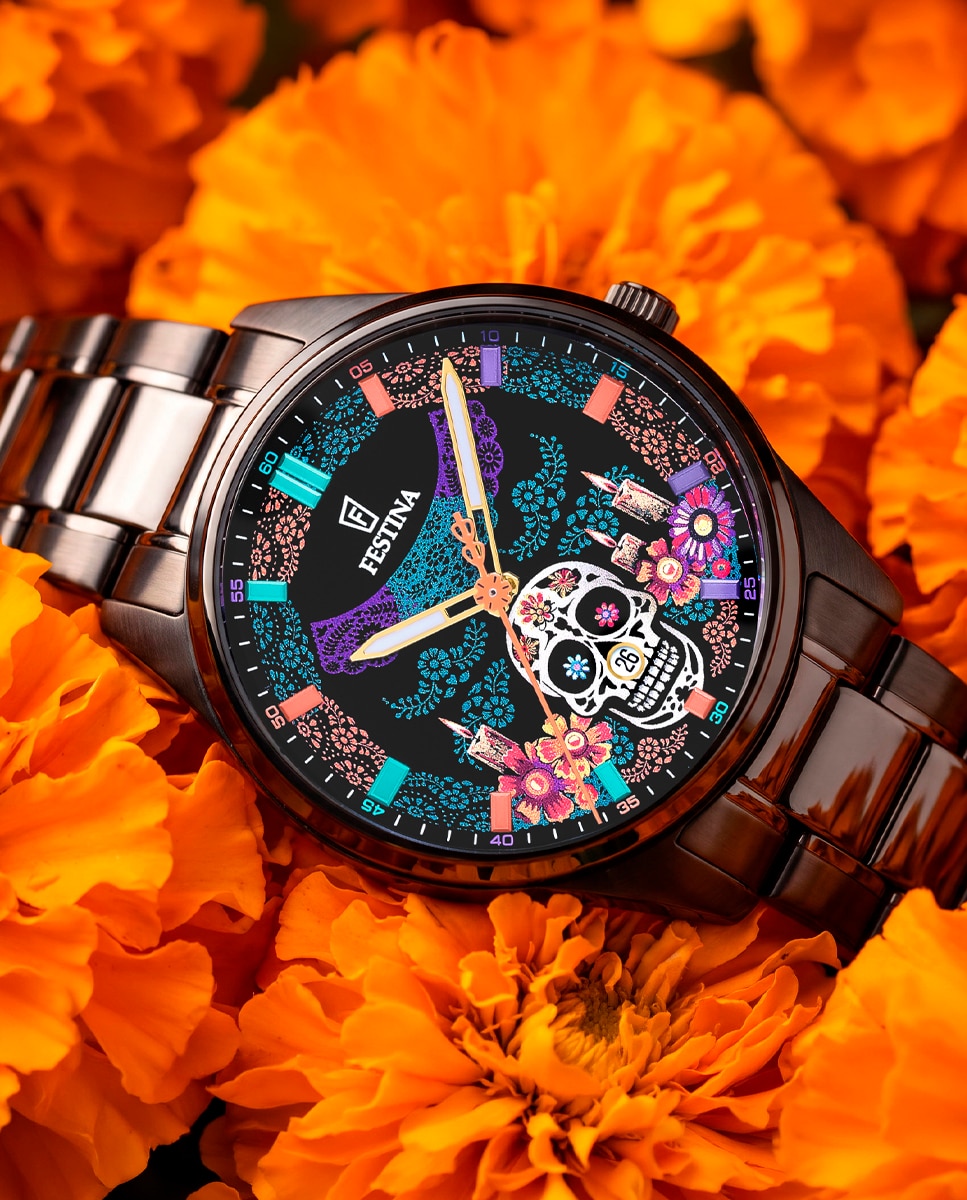 Imagen 9 de Reloj de hombre f20810/1 edición limitada día de muertos de acero inoxidable - Festina - Negro Negro