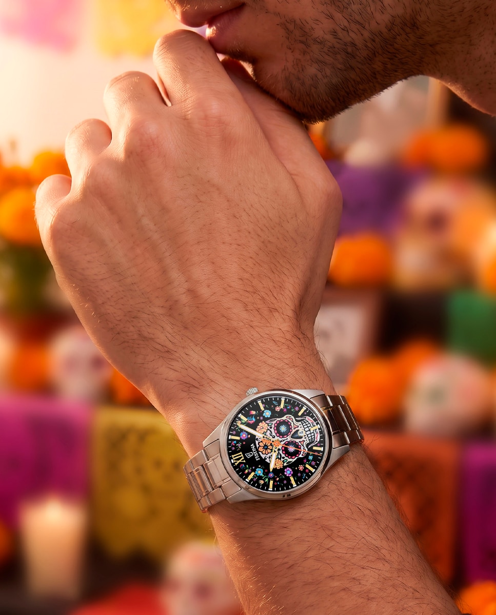 Imagen 8 de Reloj de hombre f20809/1 edición limitada día de muertos de acero inoxidable - Festina - Plateado Plateado